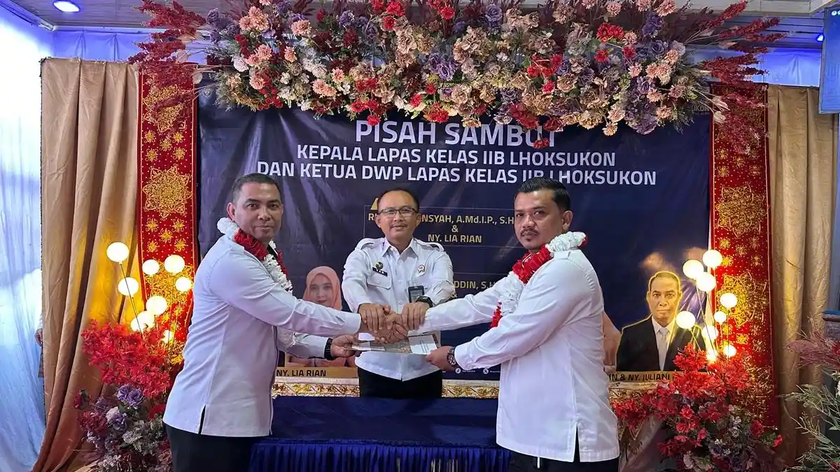 Rian Firmansyah Serahkan Jabatan Kalapas Lhoksukon kepada Muhidfuddin