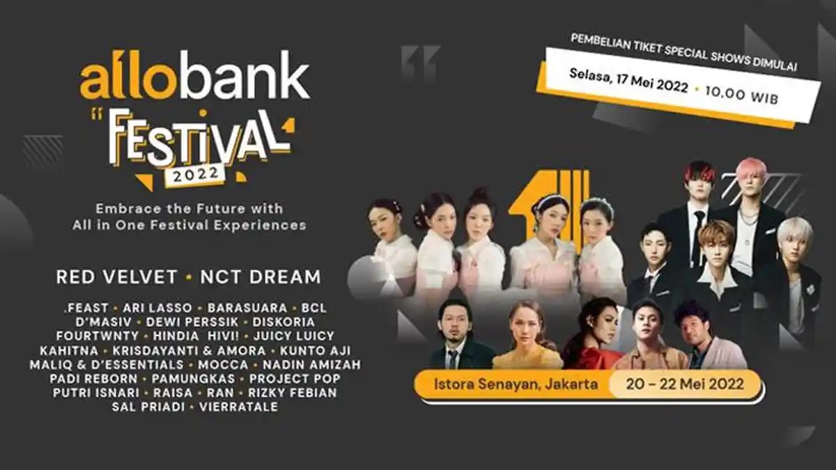 Cara Beli Tiket Allo Bank Festival 2022, Cuma Rp 100 Ribu per Hari