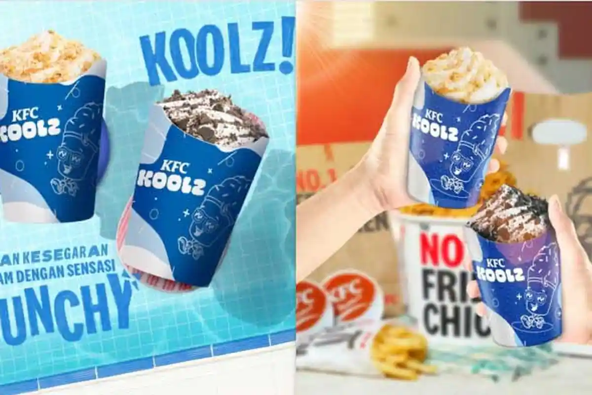 KFC Koolz Ice Cream Rasa Coklat dan Lychee Dengan Taburan Topping Kriuk Mulai Dari Rp13.636