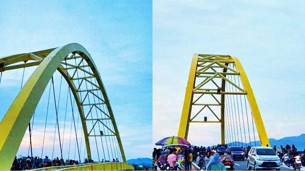 Potret Jembatan Kuning Karimun Kepri, Wisata Asyik Para Penikmat Senja, Punya View Sunset Cantik