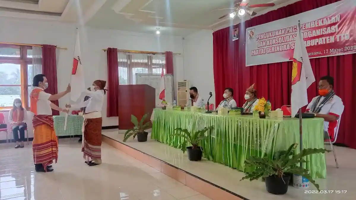Pengurus Anak Cabang Partai Gerindra Kabupaten Timor Tengah Utara Dikukuhkan