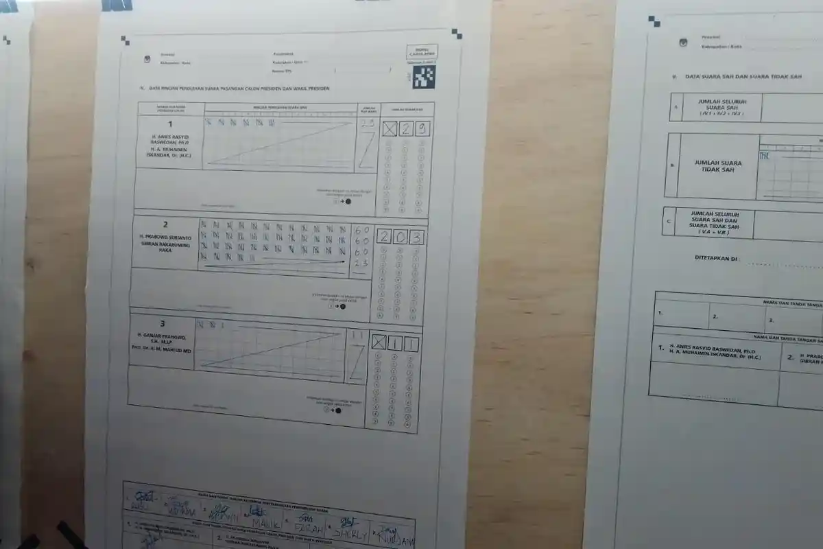 Hasil Pilpres 2024 di TPS 02 Lagasa Muna Sulawesi Tenggara, Prabowo-Gibran Unggul 203 Suara