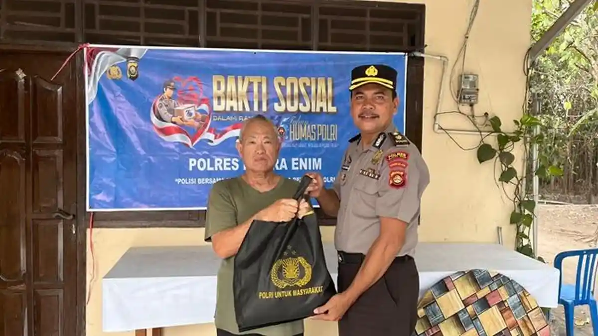 Humas Polres Muara Enim Rayakan HUT ke-75 dengan Aksi Sosial Penuh Makna