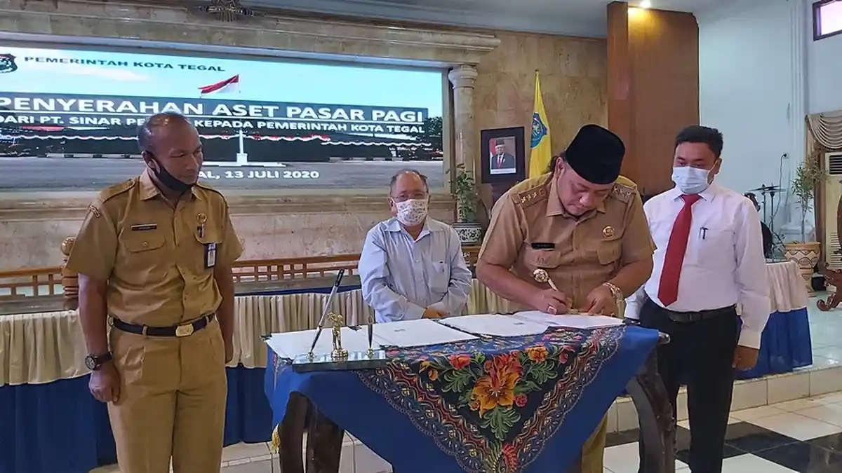 30 Tahun Bersengketa, PT Sinar Permai Resmi Serahkan Aset Pasar Pagi Kota Tegal