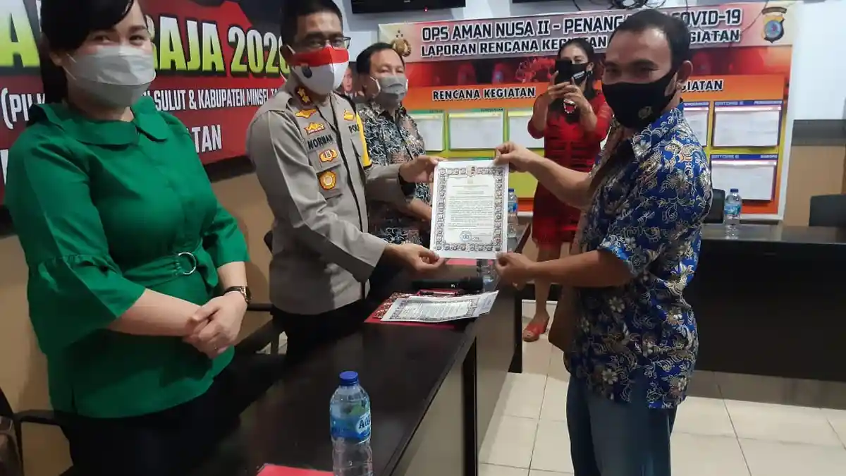 Kapolres Ingatkan Pilkada Minsel Jangan Jadi Klaster Baru