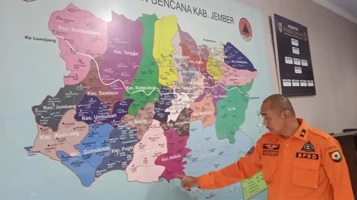 Bakal Ada Fenomena La Nina, BPBD Ingatkan 14 Kecamatan di Jember Rawan Longsor dan Banjir Rob 