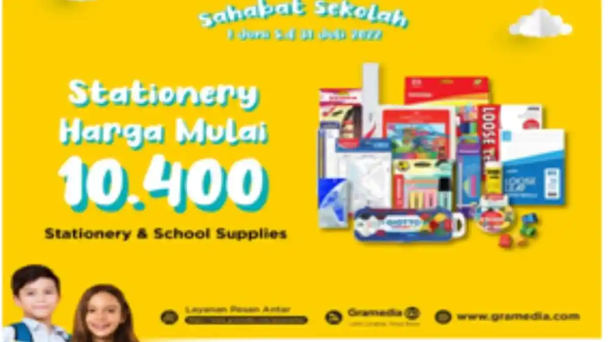 Diskon 50 Persen Paket Belajar, Meriahkan Rangkaian Promo Gramedia Sahabat Sekolah