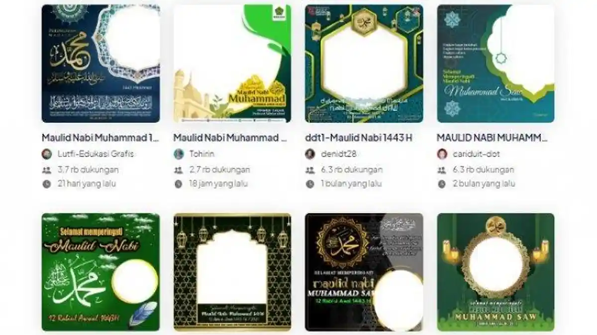 Berikut 15 Link Twibbon Peringatan Maulid Nabi Muhammad SAW, Cocok Jadi Status WhatsApp dan Facebook