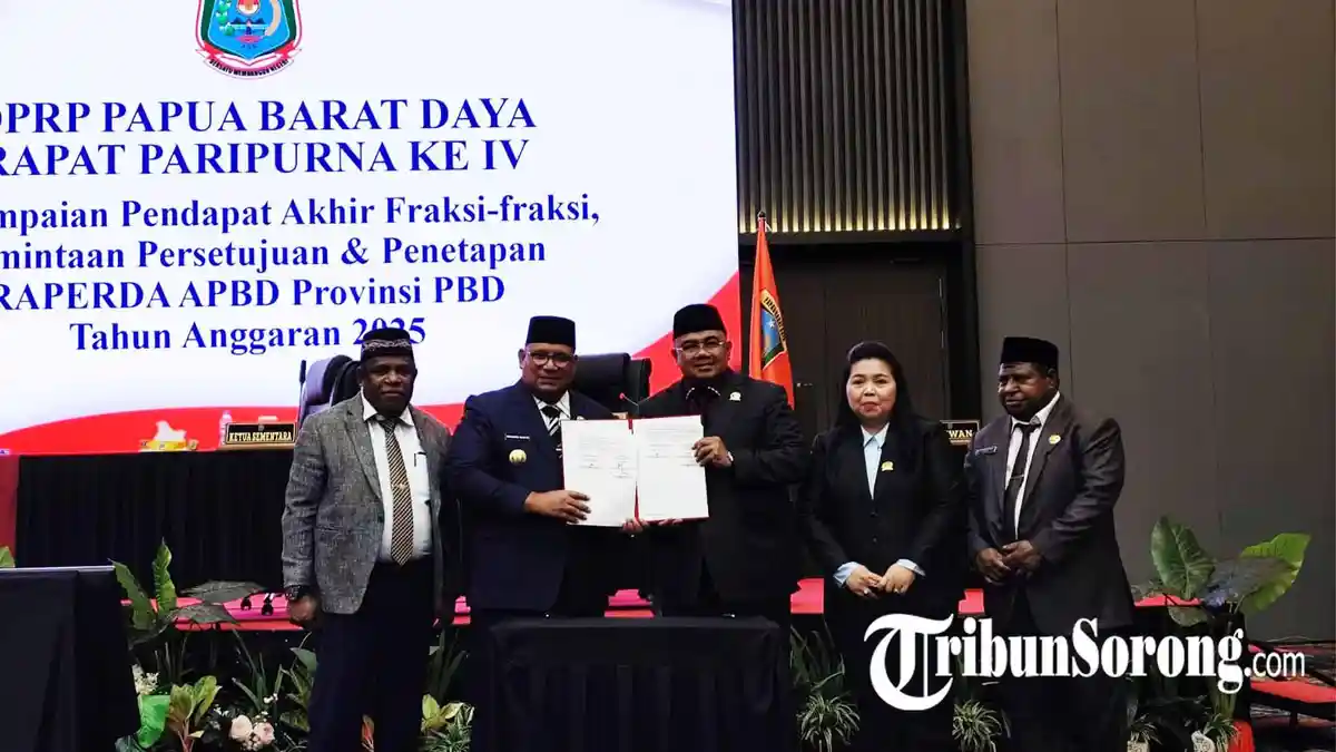 APBD Induk 2025 Papua Barat Daya Disahkan DPRP, Segini Besar Anggarannya