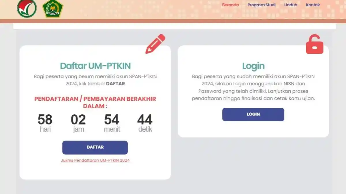 Biaya Daftar UM-PTKIN 2024, Cara Bayar, Alur dan Jadwalnya, Lengkap Link Pendaftaran Resmi