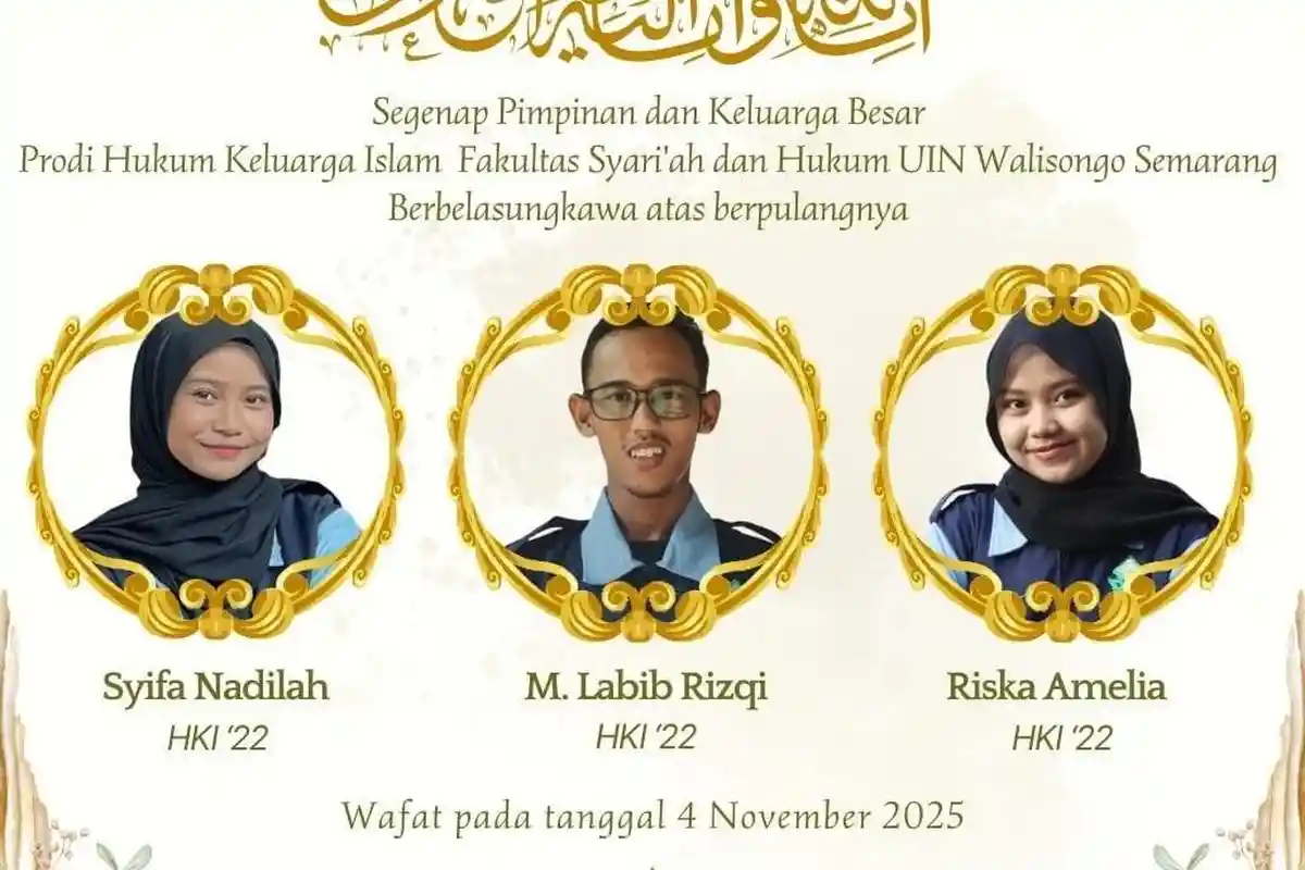 Profil 3 Mahasiswa Prodi HKI UIN Walisongo Yang Tewas Tenggelam di Tubing Genting Kendal