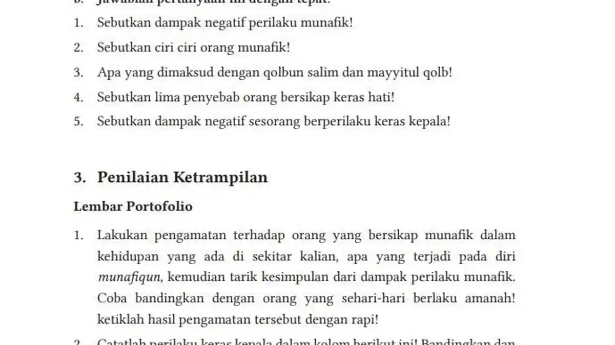 Kunci Jawaban PAI Kelas 12 Halaman 100 Kurikulum Merdeka: Perilaku Munafik