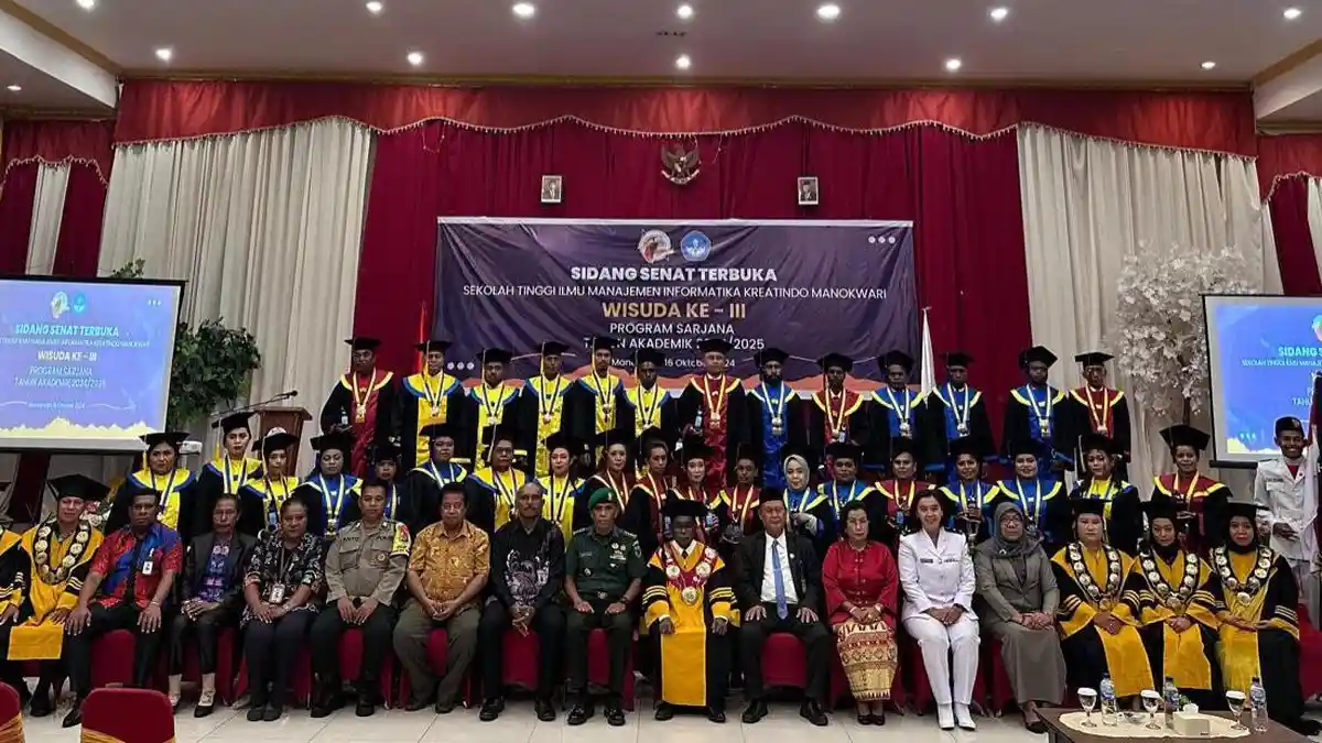 STMIK Kreatindo Manokwari Wisudakan 35 Mahasiswa, Ini Pesan Bernard Boneftar
