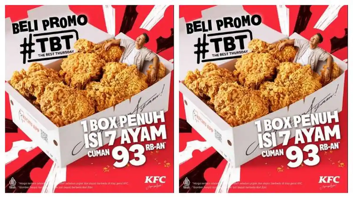 Promo KFC Hari Ini: Beli 7 Ayam Cukup Bayar Rp 93.000, Ini Syaratnya