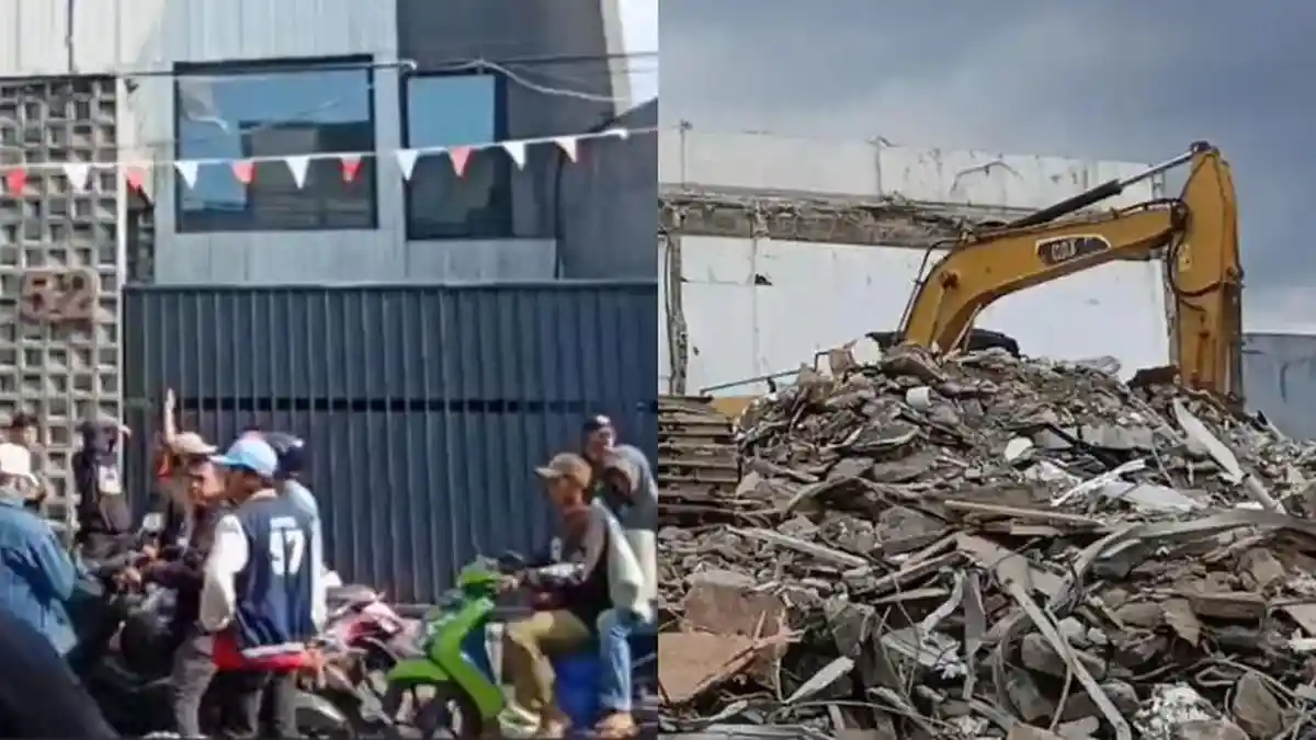 Before After Penampakan Rumah Mewah Ahmad Sahroni di Tanjung Priok yang Kini Tinggal Puing
