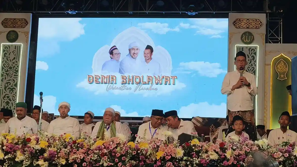 Habib Bidin dan Abdul Hafidz Hadiri Selawatan Jemput Kemenangan Vivit-Umam di Pondok Gus Baha