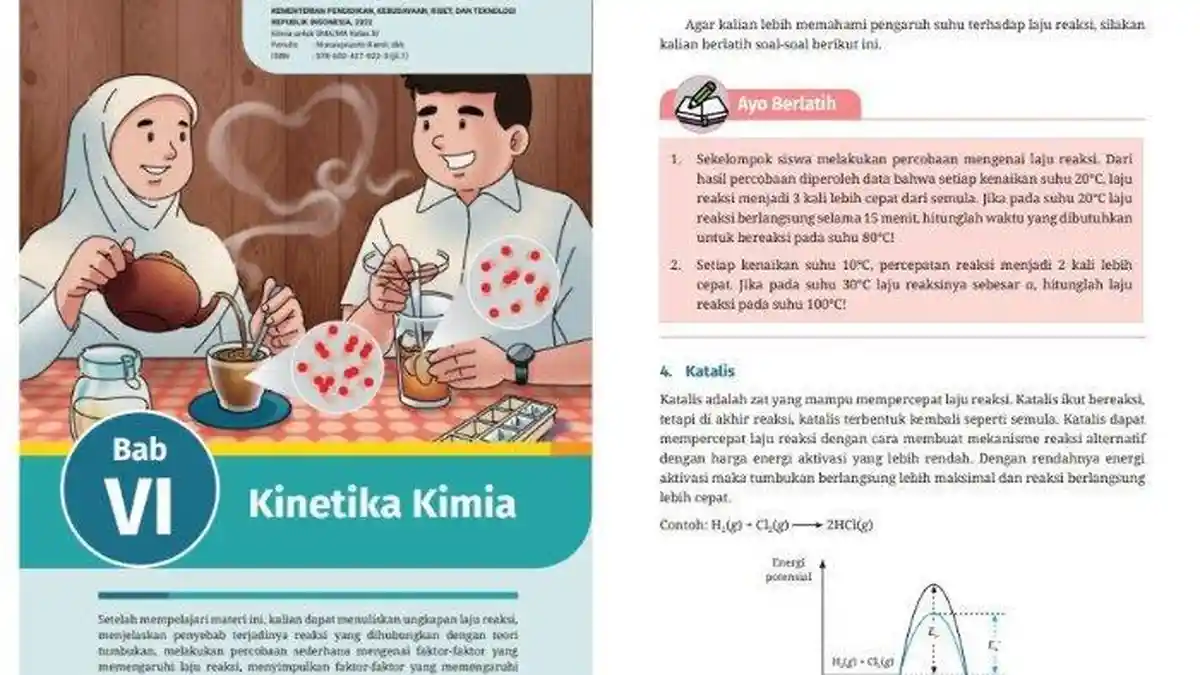 Latihan Soal Kimia Kelas 11 SMA Halaman 178 Lengkap dengan Kunci Jawaban, Bab 6: Kinetika Kimi
