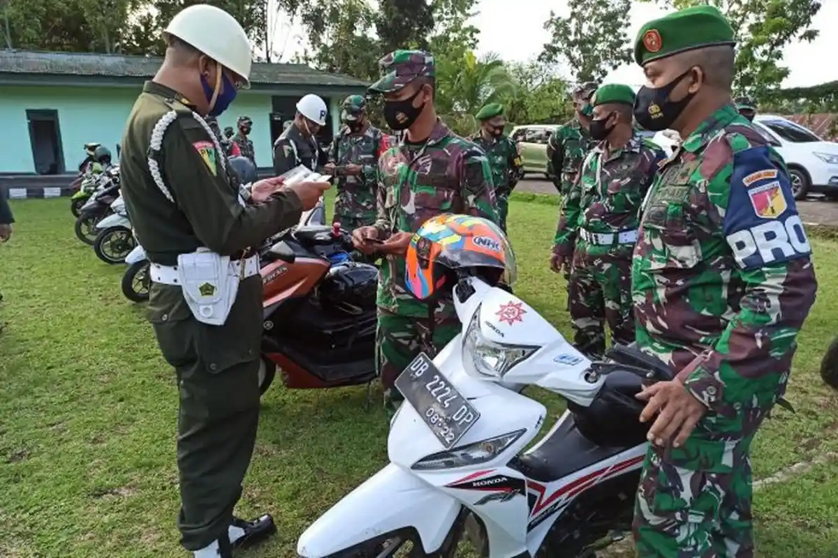 Minimalisir Pelanggaran Lalin, Kodim 1303/Bolmong Perketat Pengawasan Kendaraan Inventaris