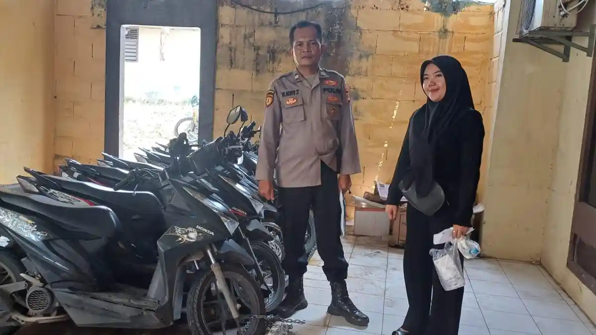 23 Unit Motor Dititipkan di Polsek Penengahan Polres Lampung Selatan