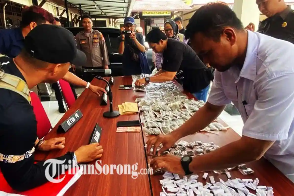 Polresta Sorong Kota Musnahkan Ganja 1,9 Kilogram, Jaringan Papua Nugini