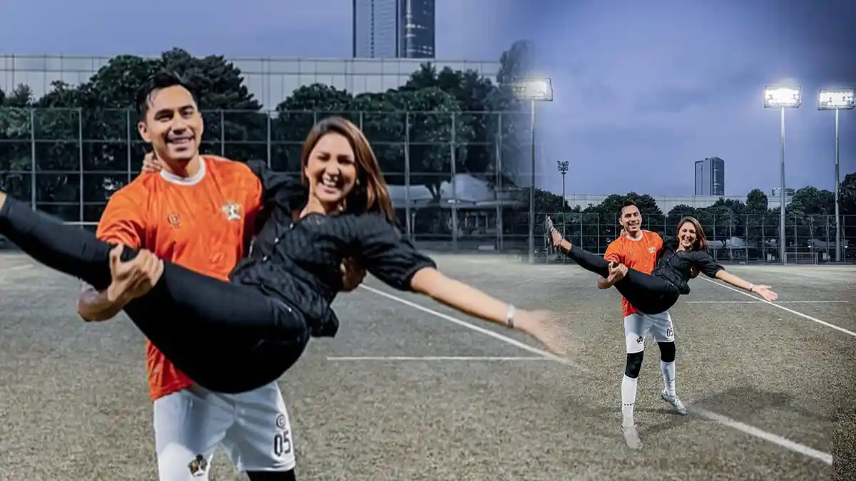 Foto Darius Sinathrya dan Donna Agnesia Mesra di Lapangan Jadi Sorotan