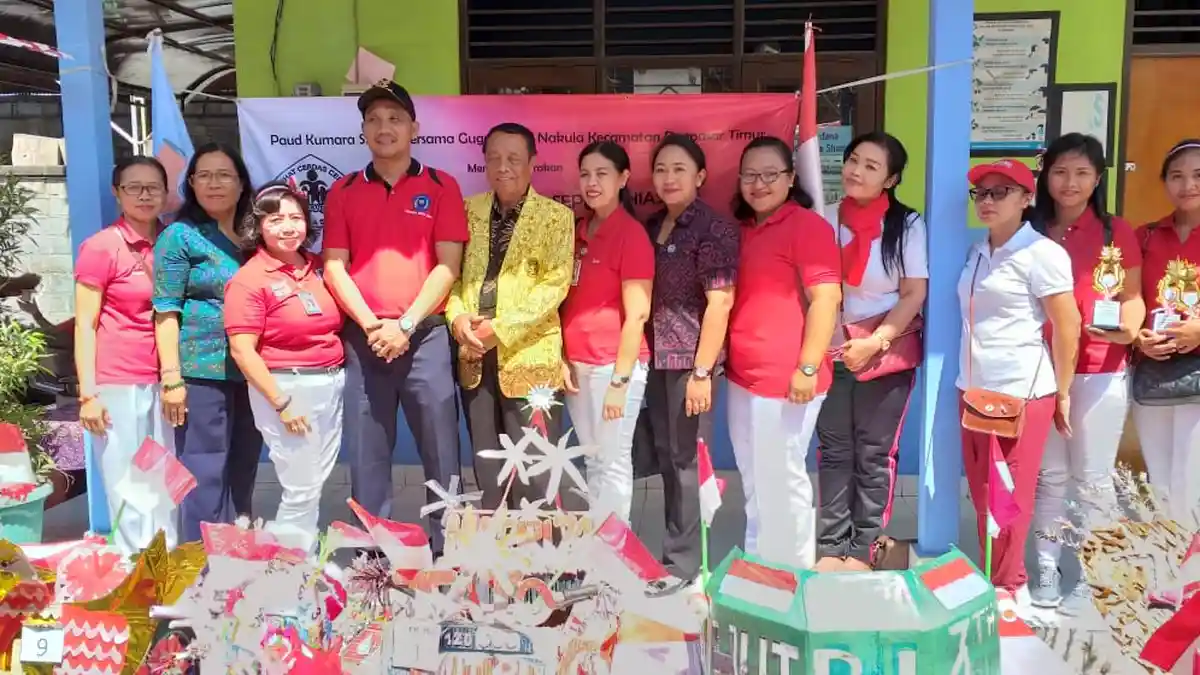Rayakan HUT ke-74 Kemerdekaan RI, PAUD Segugus Nakula Desa Kesiman ...
