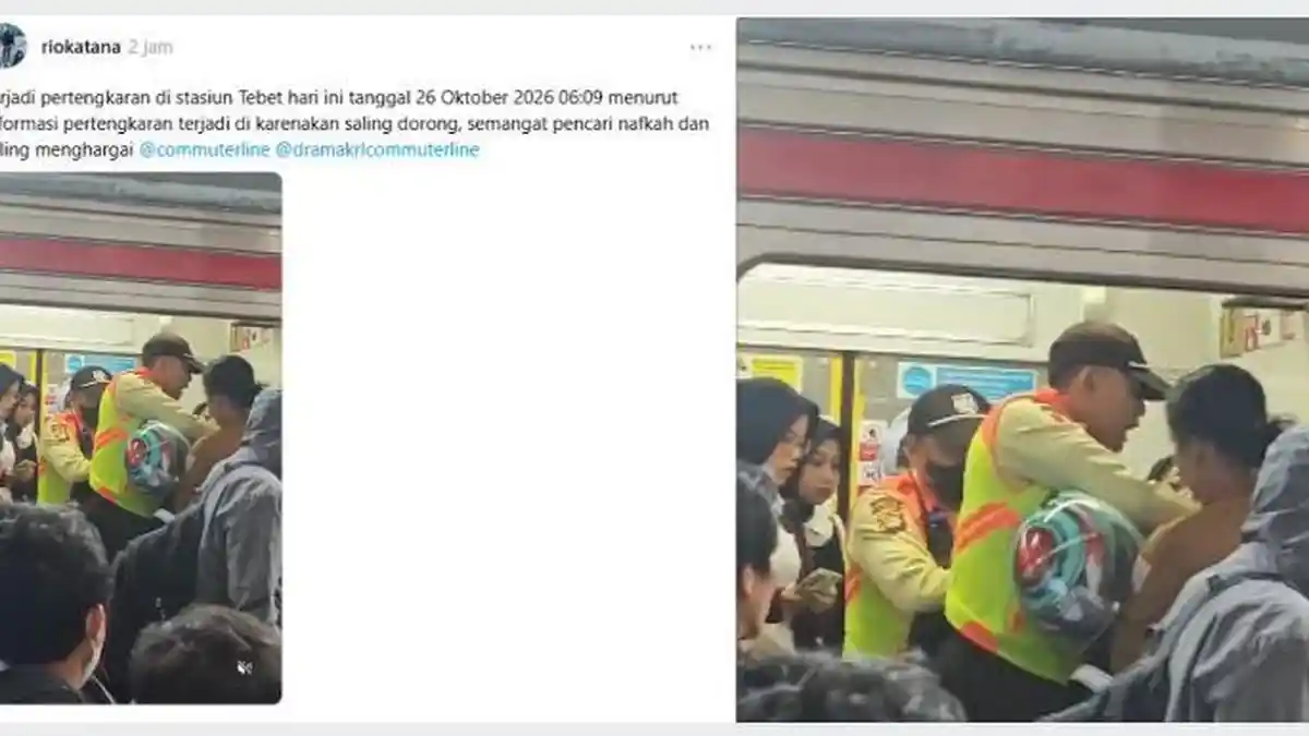 VIRAL Keributan Penumpang di Stasiun Tebet Pagi Ini, 2 Wanita Cekcok Adu Mulut dan Saling pacu
