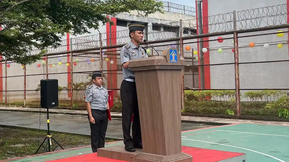 Tumbuhkan Jiwa Nasionalisme,  Lapas Pemuda Langkat Upacara Hari Kesadaran Berbangsa dan Bernegara