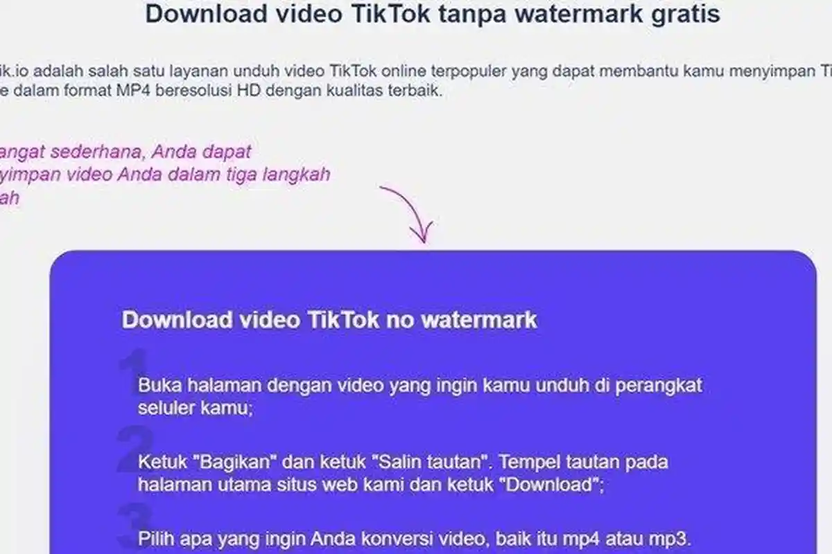 SSSTikTok: Download Video TikTok tanpa Watermark Tak Terbatas dan Simpan dalam File MP4 atau MP3
