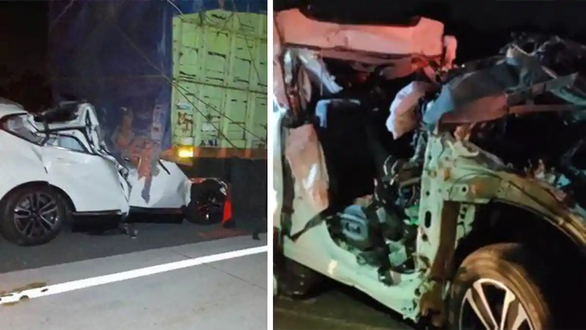 Kecelakaan Tadi Malam 2 Orang Tewas, Mobil Mewah Terguling dan Terbakar Honda CRV Tabrak Truk Hino