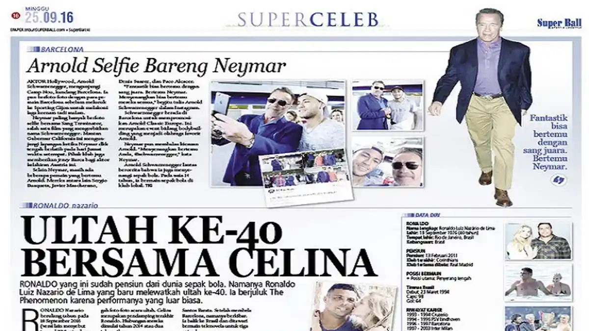 Ronaldo Rayakan Ulang Tahun Bersama Model Cantik Asal Brasil
