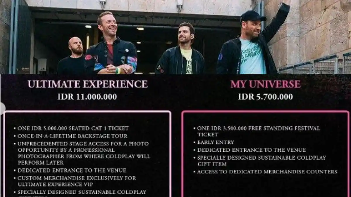 Apa Keuntungan dari Paket Ultimate Experience? Tiket Konser Coldplay Kategori Termahal