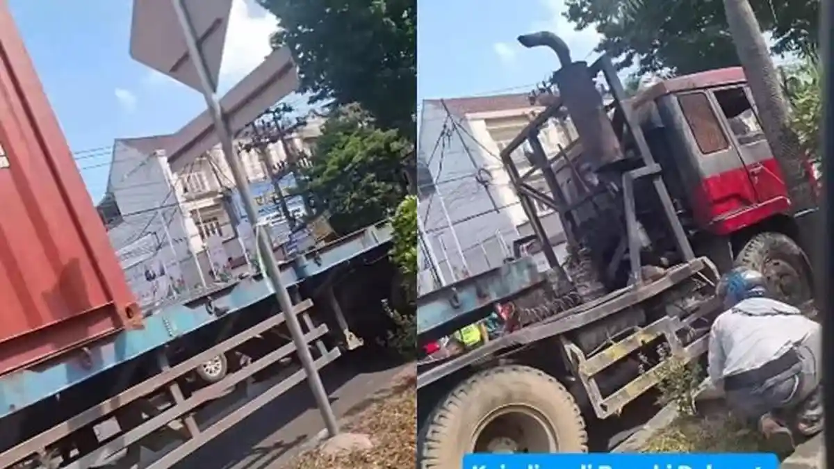 Kecelakaan di Jalan Basuki Rahmat Palembang Viral, Truk Tronton Diduga Lindas Pengendara Motor