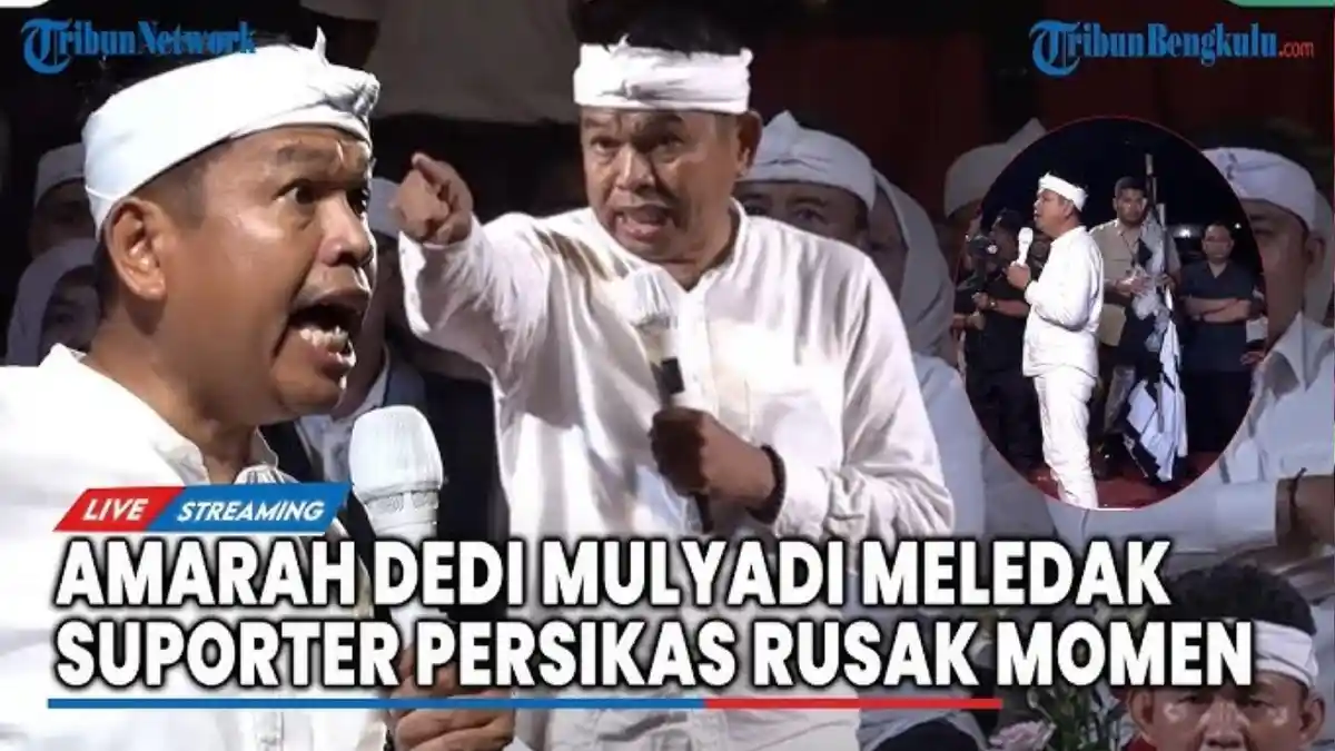 Dedi Mulyadi Semprot Oknum Suporter Persikas, Murka Momen Haru Terganggu: 'Cari Siapa Orangnya!'
