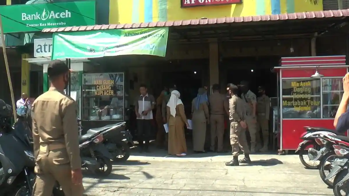 Satpol PP dan WH Aceh Barat Tertibkan PNS Berkeliaran Saat Jam Kerja, Ini Lokasi Sasaran Razia