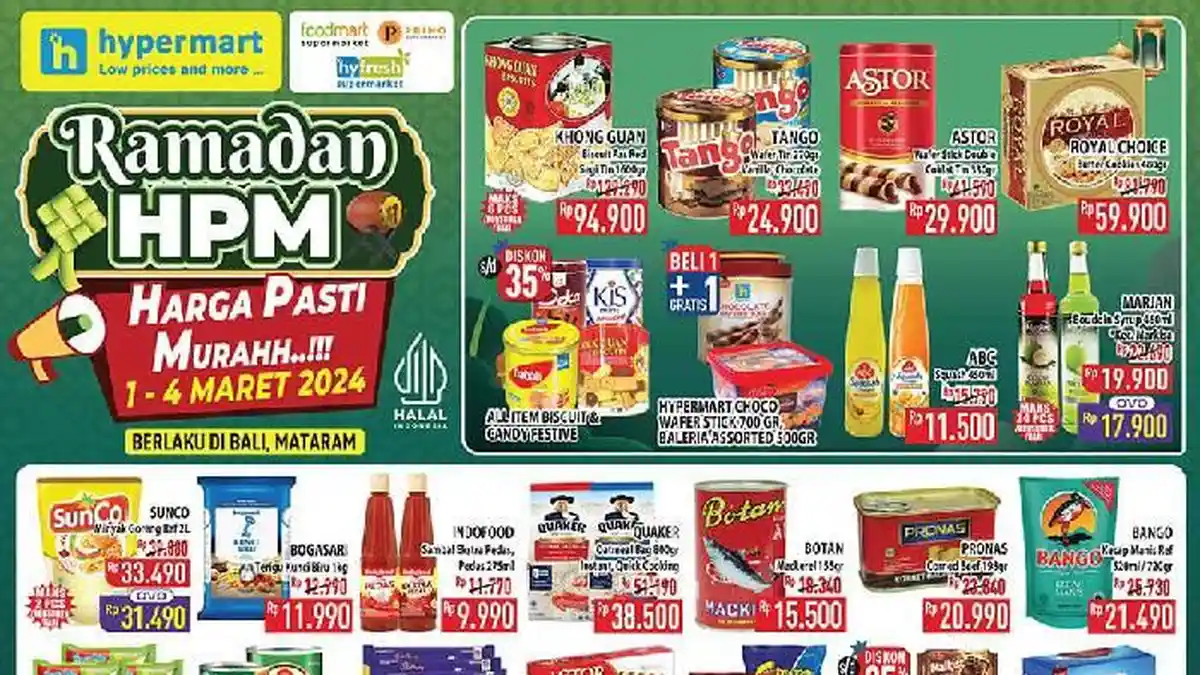 PESTA Diskon Ramadan! Cek Katalog Promo Hypermart Superindo 3-4 Maret 2024: Sirup Marjan Rp17.900