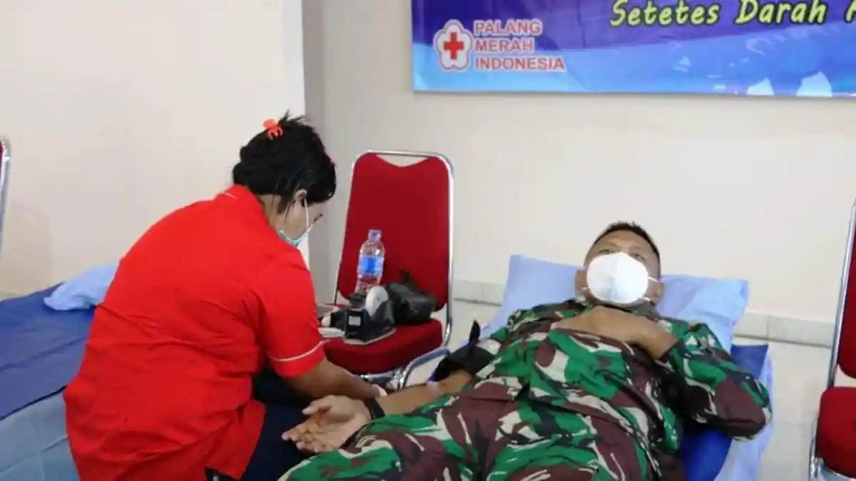 Lanud Silas Papare Gelar Kegiatan Donor Darah