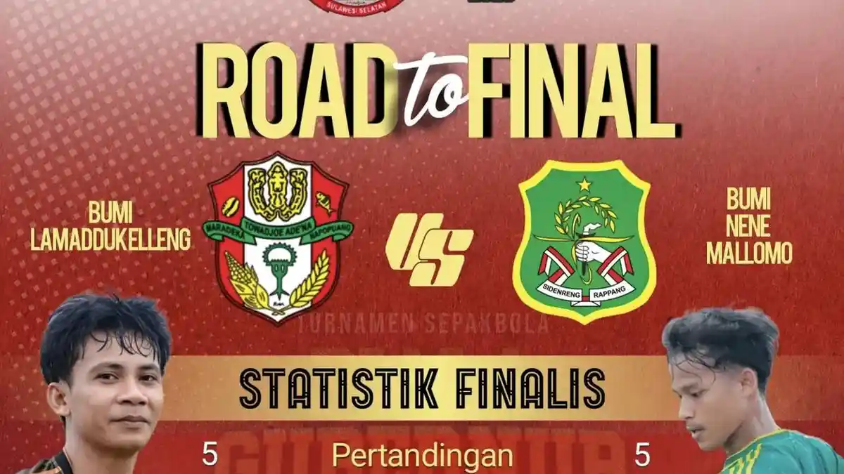 Final Piala Gubernur Wajo vs Sidrap, Intip Statistiknya