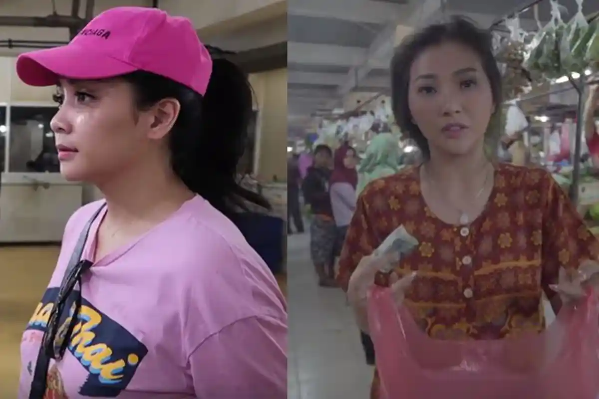 Banyak Perbedaan Besar, Bandingkan Penampilan Nagita Slavina & Sarwendah Saat Belanja di Pasar