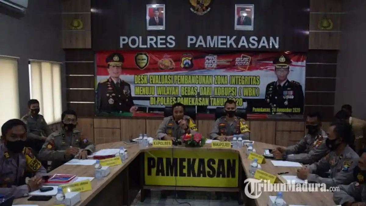 Polres Pamekasan Lakukan Desk Evaluasi Pembangunan ZI dengan Kemenpan RB, Siap Menuju WBK dan WBBM