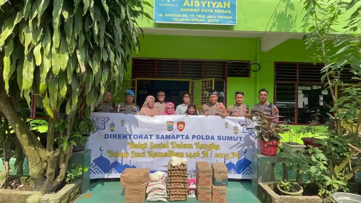 Polda Sumut Berbagi Kebahagiaan kepada Anak Yatim di Bulan Suci Ramadan