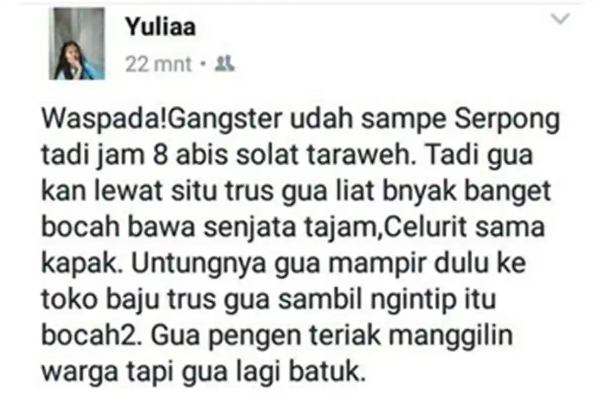 Pulang Tarawih, Wanita Ini Lihat Gangster Bawa Kapak, Mau Telpon Polisi, Endingnya Malah Bikin Kesal