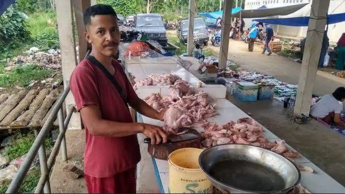 Jelang Idul Adha, Harga Daging Ayam di Pasar Tanjabtim Mulai Naik, Hari Ini Rp 40 Ribu per Kg