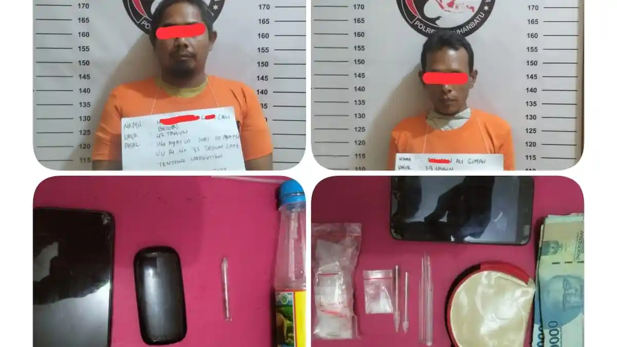 Dua Pengedar Narkoba di Simpang Merbau Ditangkap Polres Labuhan Batu