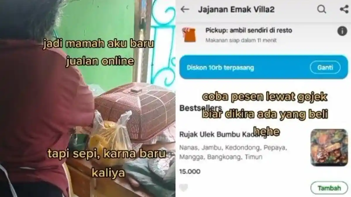 Pemuda Ini Diam-Diam Beli Jualan Ibunya lewat Ojek Online, Tak Tega Lihat Sepi Pembeli