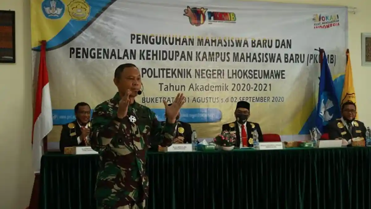 Danrem Lilawangsa Jadi Pemateri Saat Pengenalan Mahasiswa Baru di Politeknik Lhokseumawe