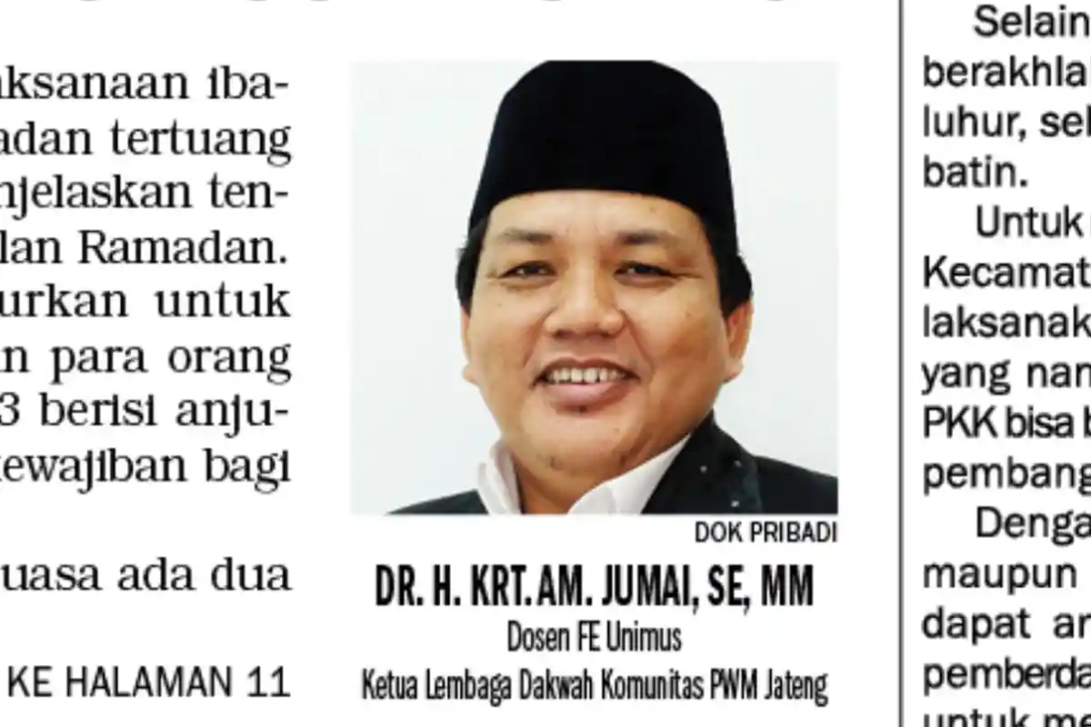 Resonancing Ramadan Penghasil Iman dan Takwa