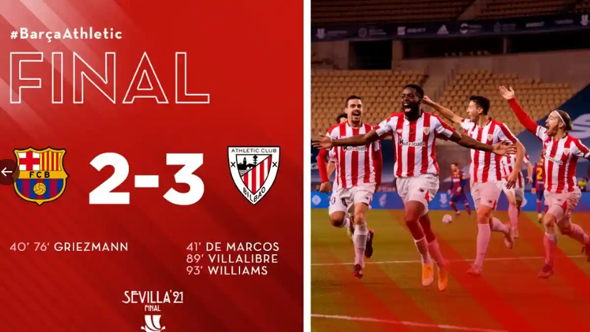 Dramatis, Messi Main, Barcelona Gagal Juarai Piala Super Spanyol Usai Dikalahkan Athletic 3-2