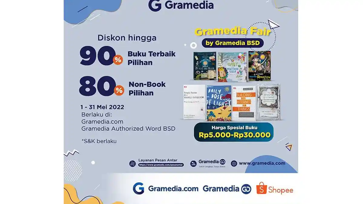 Ramaikan Momen Libur Lebaran Bersama Gramedia Fair BSD, Diskon Hingga 90 Persen