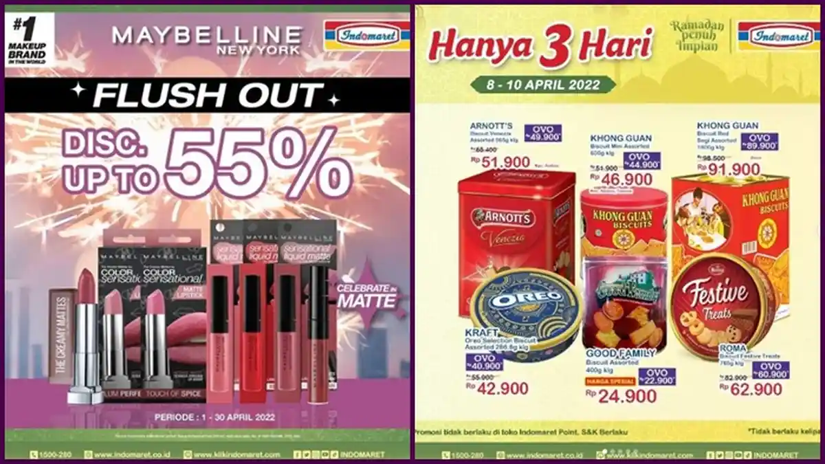 Promo Indomaret Hari ini Sabtu 9 April 2022, Belanja Hemat di Akhir Pekan, Ada Diskon 55 Persen